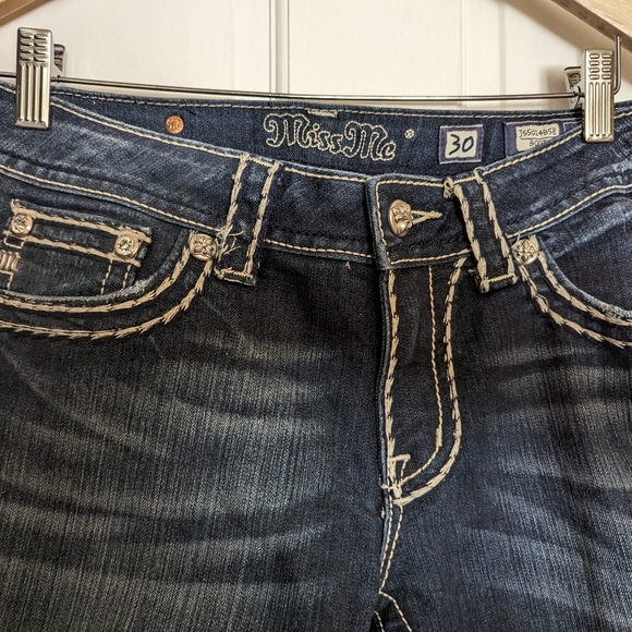Miss Me Dark wash Bootcut jeans, size 30 like new! - Picture 3 of 7